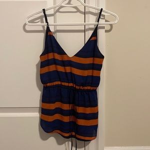 Babaton- Multicolour striped tank top 🧡💙🖤